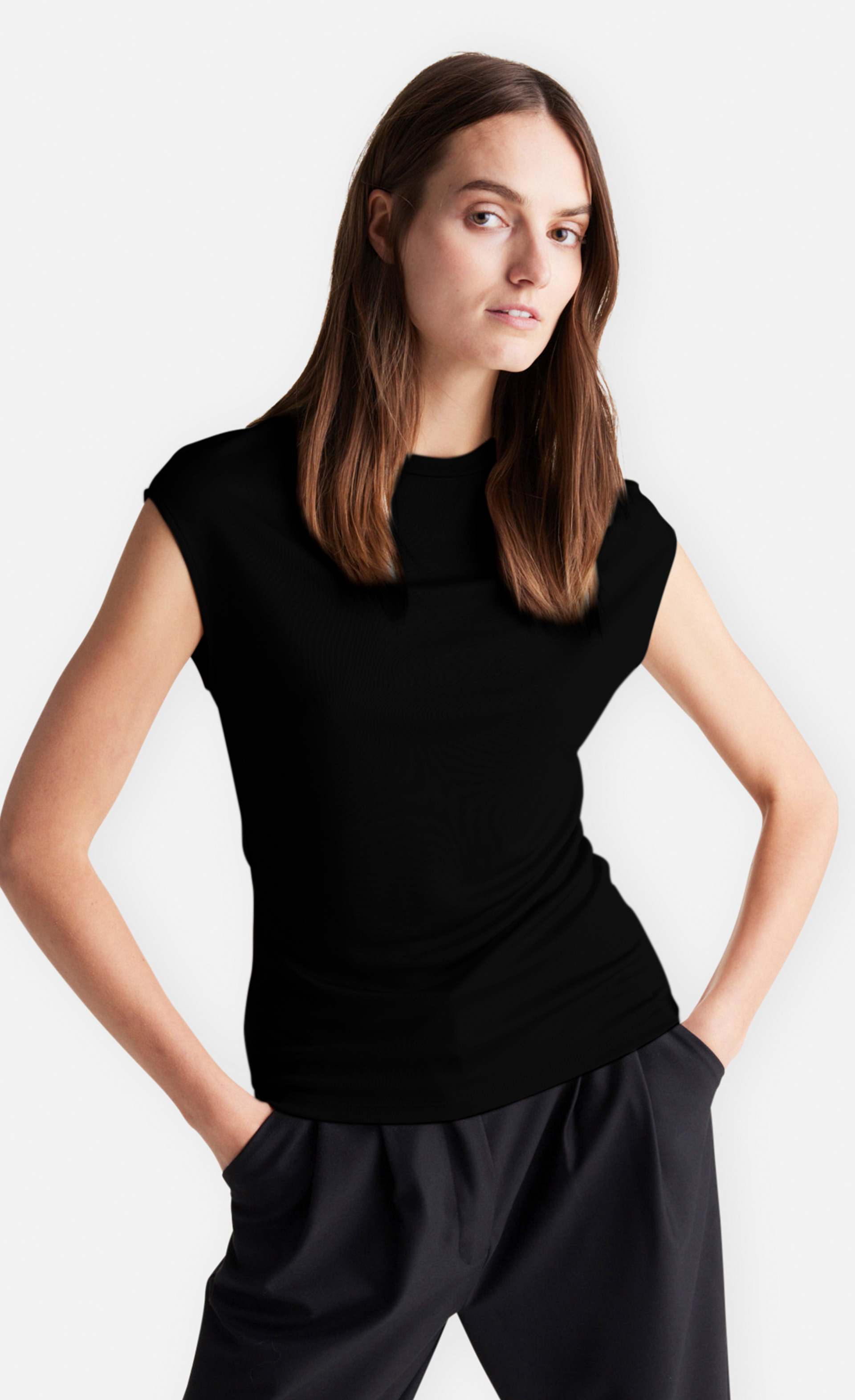 Jasminga - Cap Sleeve T-Shirt aus Viskose