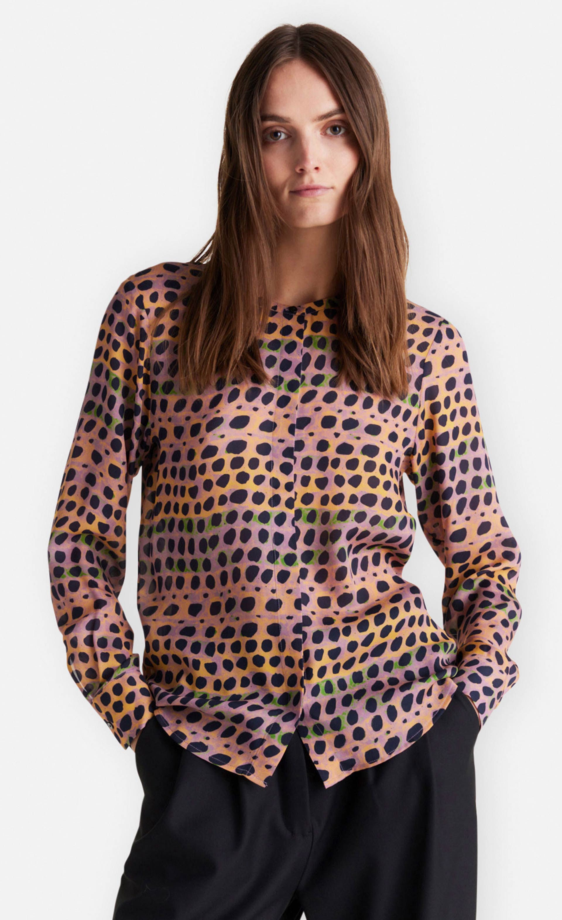 Wanina - Seidenbluse mit Print