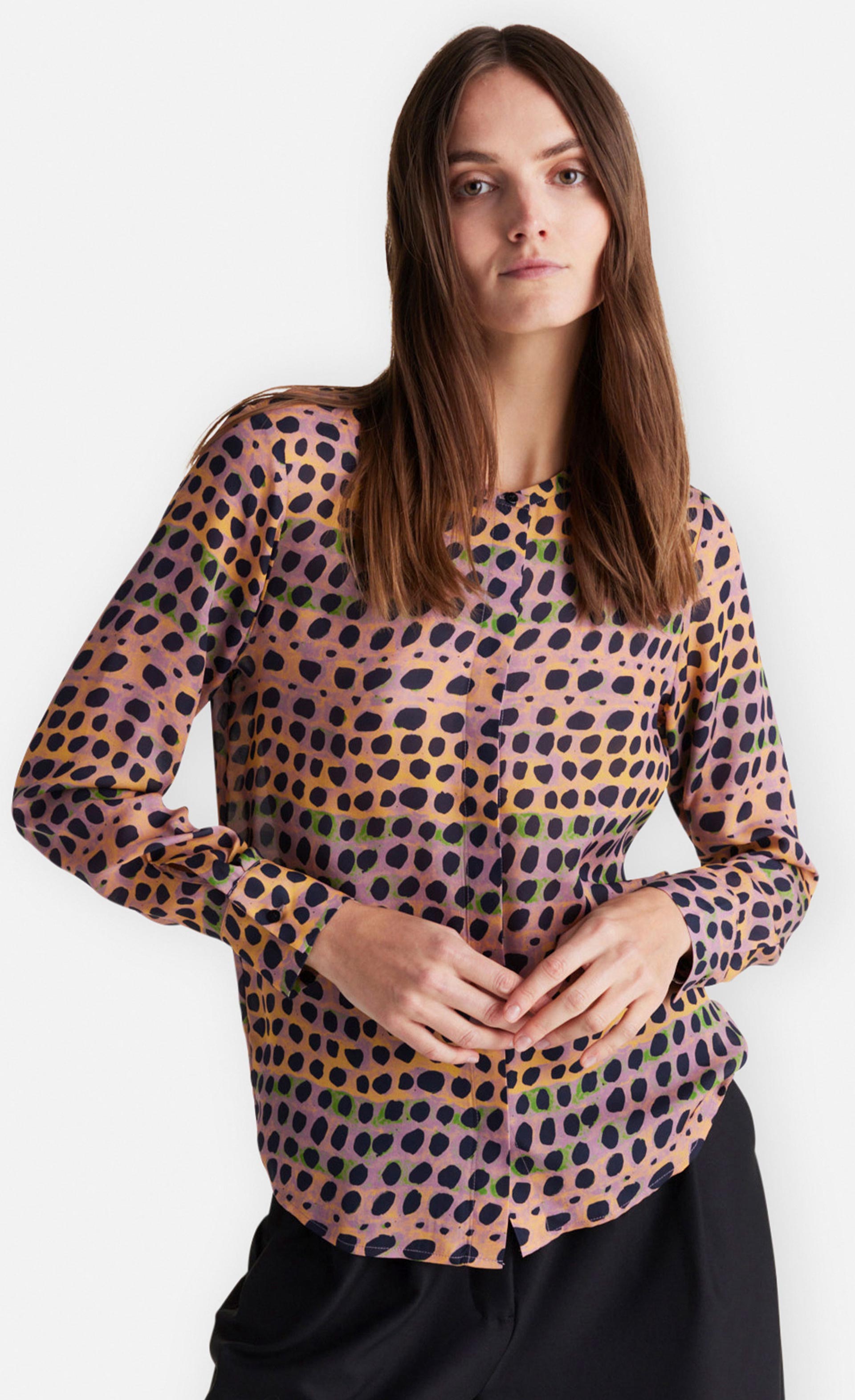 Wanina - Seidenbluse mit Print