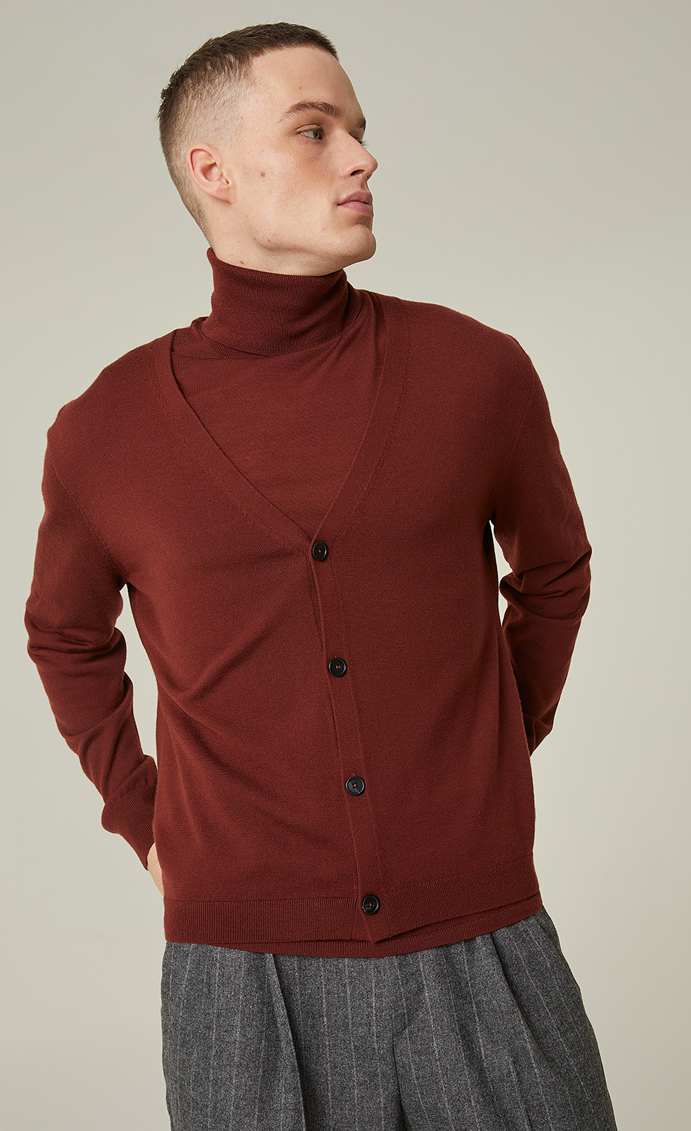 Simon - Merino Feinstrickjacke