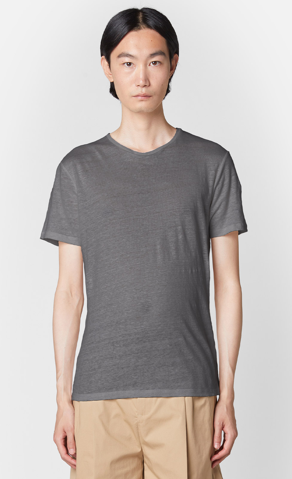 Laine - Leinen-T-Shirt mit Rundhalsausschnitt