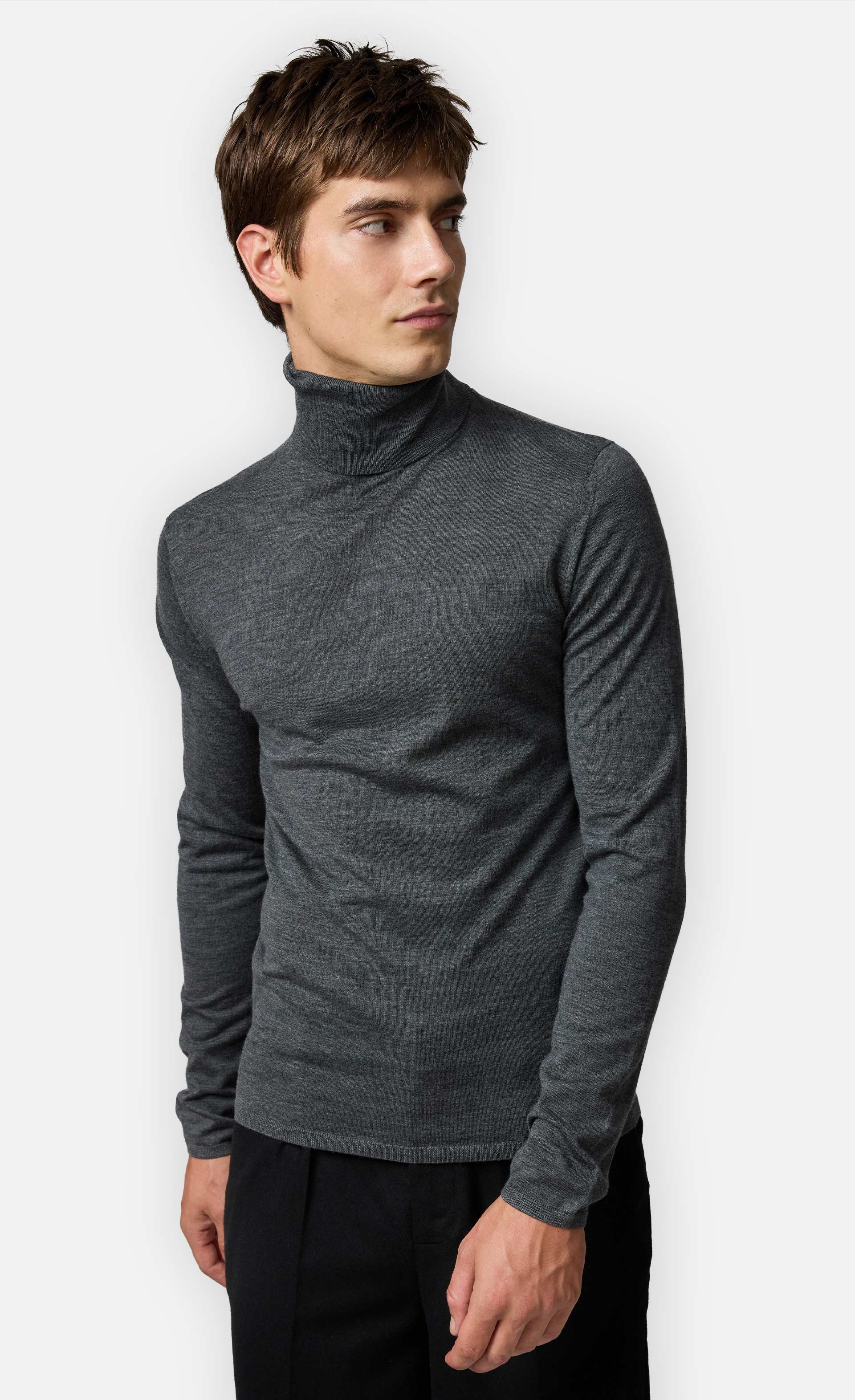 Theor - Rollkragenpullover aus Merinowolle