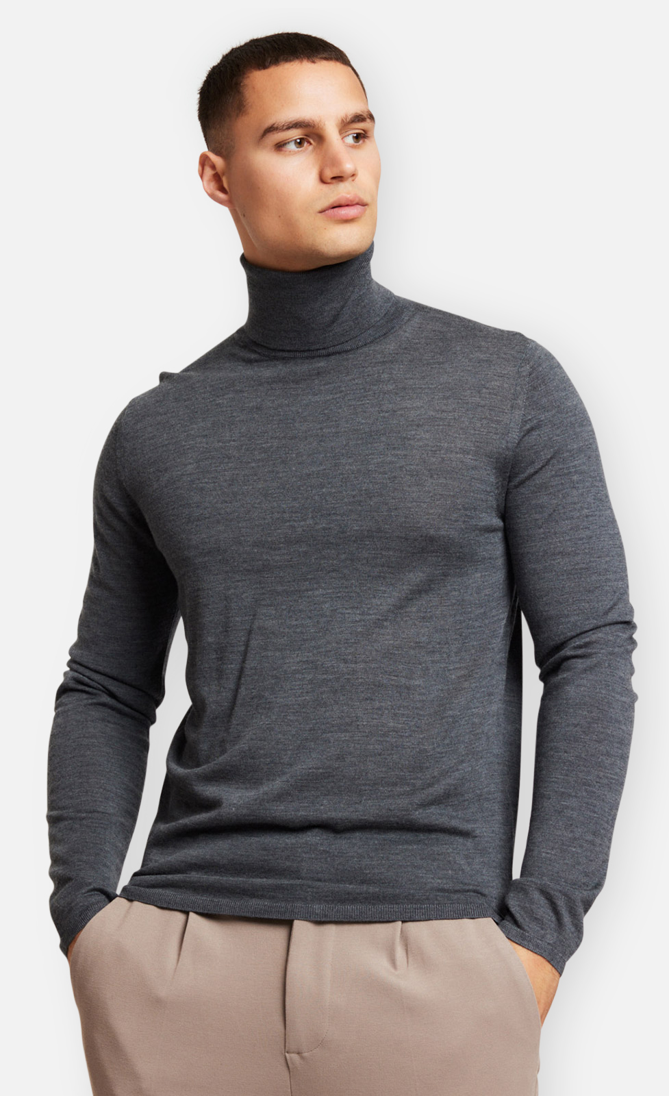 Theor - Rollkragenpullover aus Merinowolle