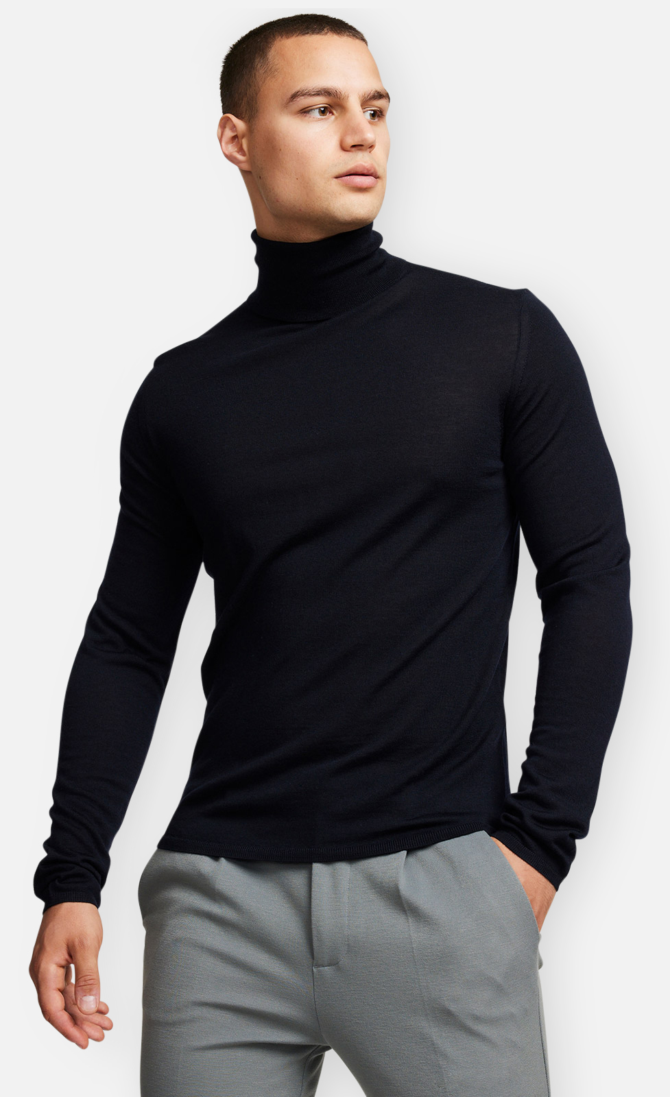 Theor - Rollkragenpullover aus Merinowolle