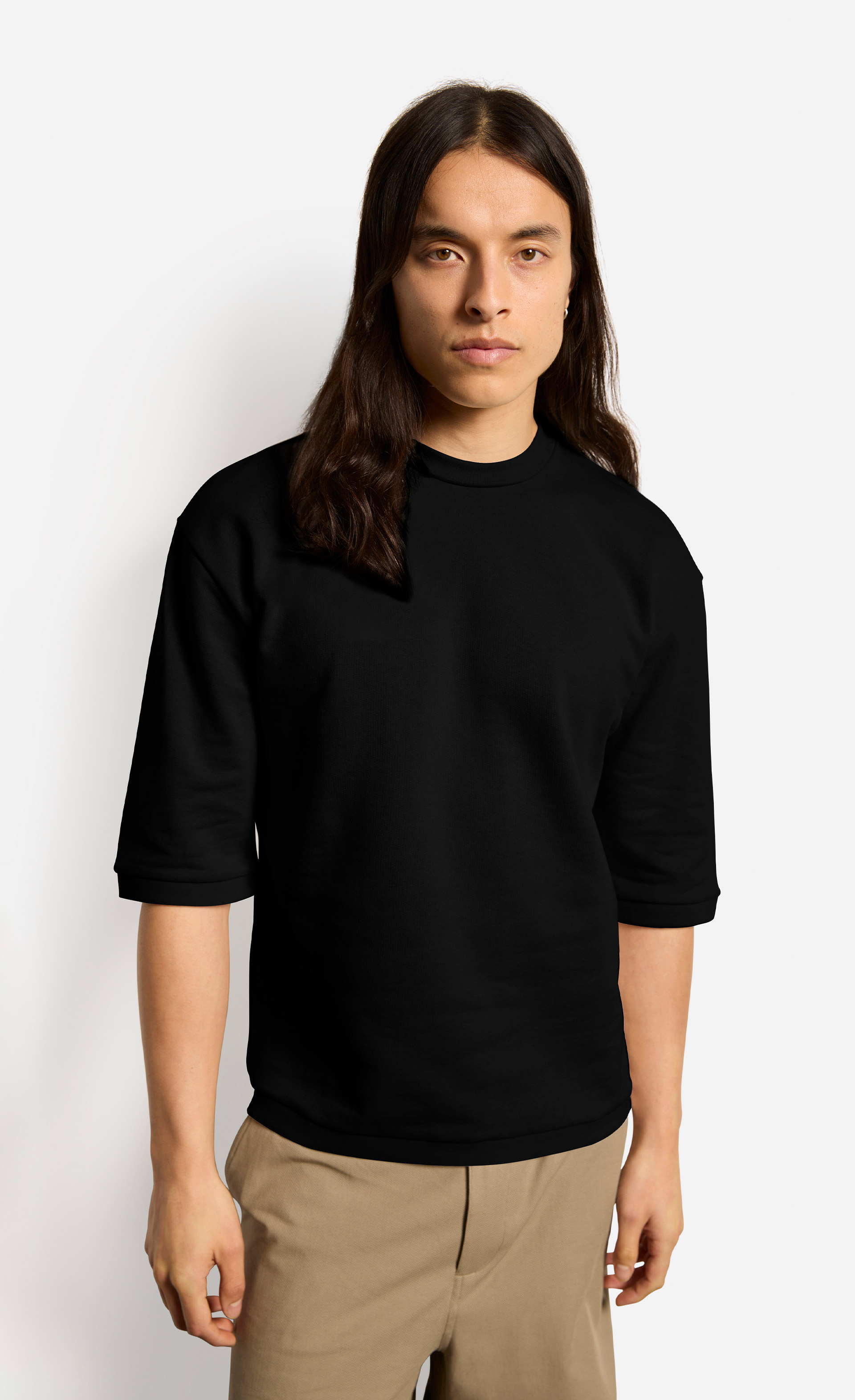 Clarenzo - Halbarm Sweatshirt aus Bio-Baumwolle