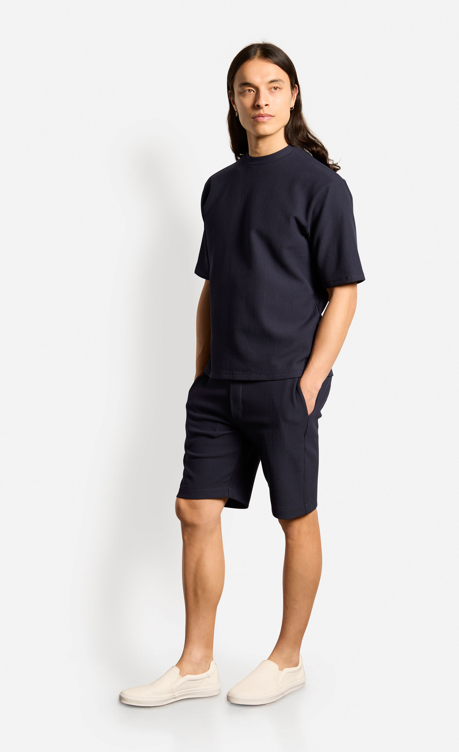 Lewio-shorts - Shorts mit Barrè Optik