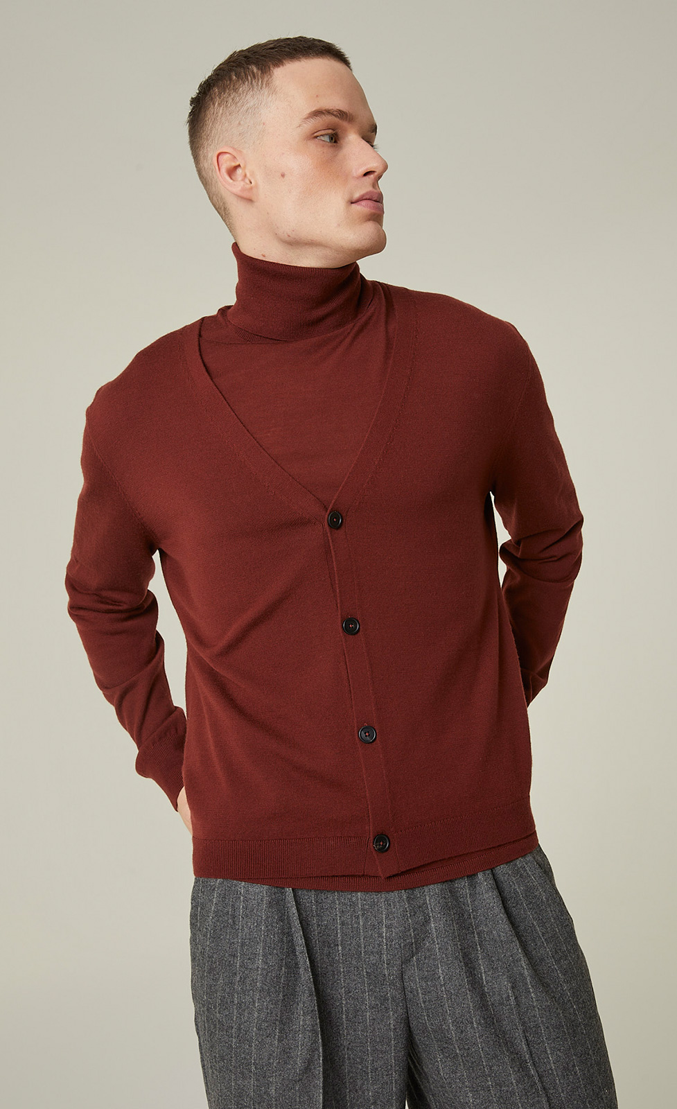 Theo - Merino Rollkragen-Strickpullover